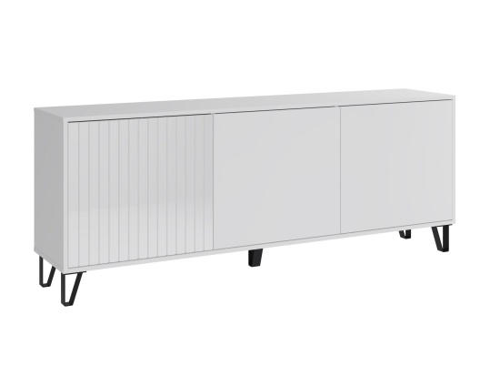 Тумба ТВ МС Ливерпуль белый/белый глянец