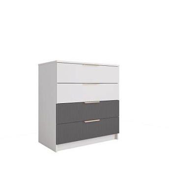 Комод 800 Лавис КМД 800.1 (Белый/Графит софт)