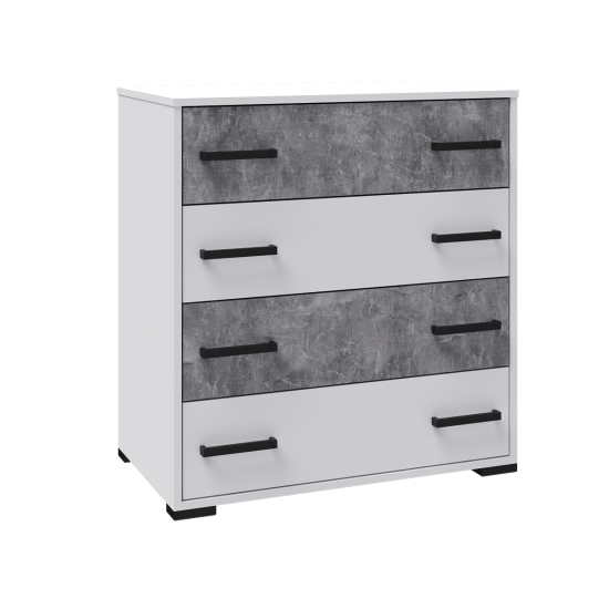 Спальня Лючия комод белый/ателье светлое