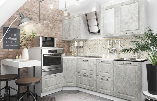 Модульная кухня Капри Камень светлый