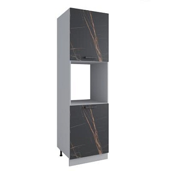 Пенал с нишей под духовку Ройс Кварц черный ПН 600