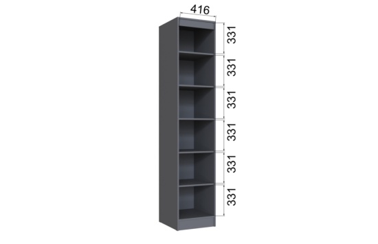 Спальня Мэнкс Пенал открытый МСП-21 серый графит