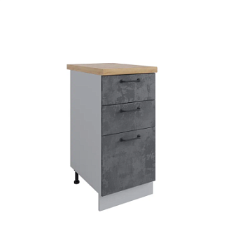 Стол Лофт Бетон тёмный КС3Я 400