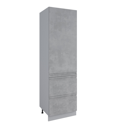 Пенал с ящиками Скала Бетон светлый ПНЯ 600 левый