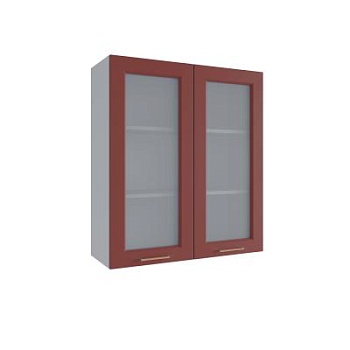 Верхний шкаф Квадро Красная кожа ВПС 800
