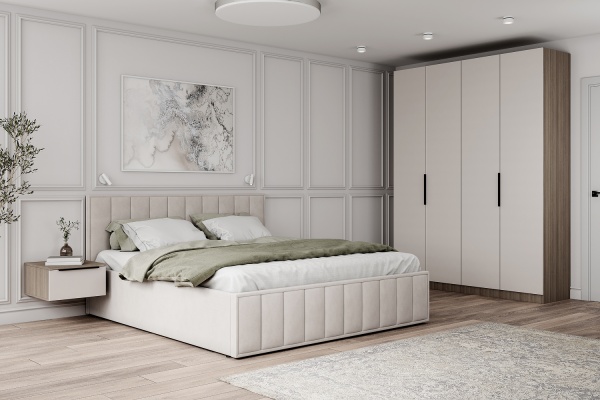 Кровать Лана (М) 1,8 Бежевый Софт