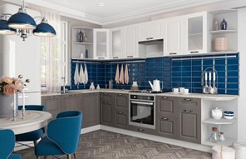 Модульная кухня Капри Липа белый / Липа пепел