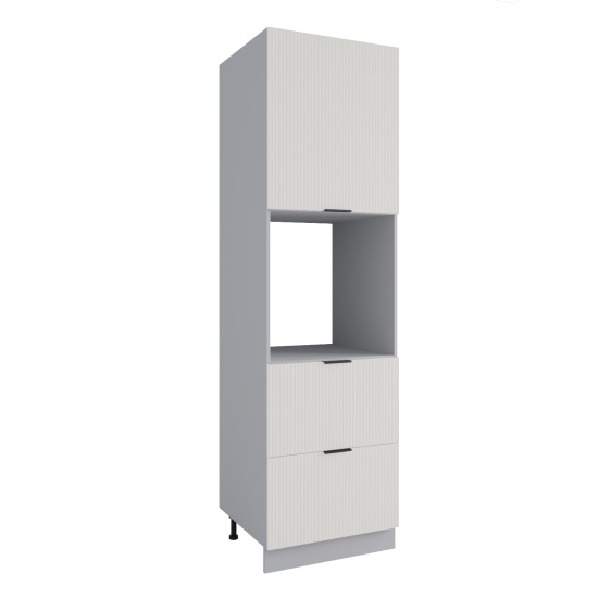 Пенал с нишей под духовку и ящиками Фенис 3Д Жемчуг ПНЯ 600