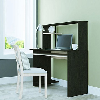 Стол компьютерный АК-1 Дуб молочный/Венге