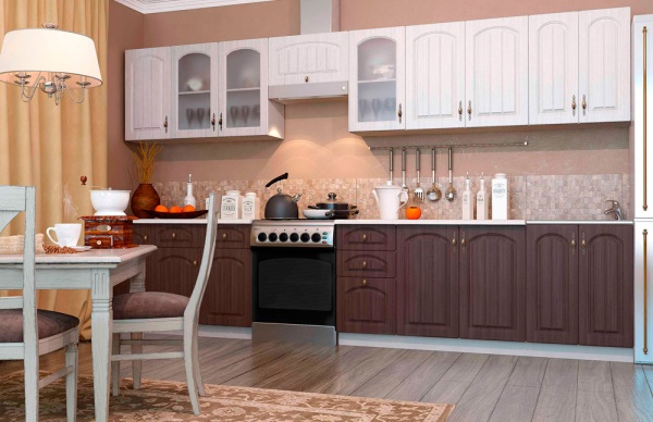 Модульная кухня Монако Сандал / Бразильский орех