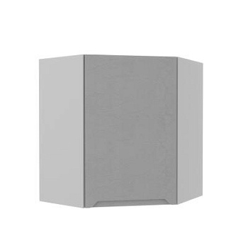 Верхний шкаф Тренто Штукатурка серая ПУ 600*600 правый