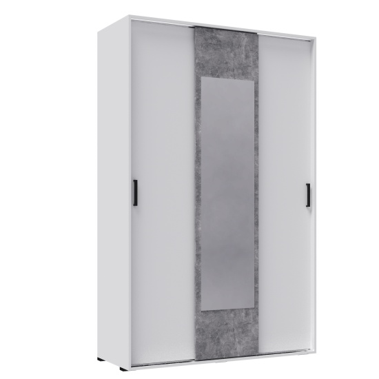 Спальня Лючия шкаф-купе белый/ателье светлое