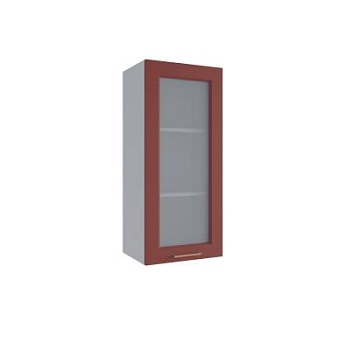 Верхний шкаф Квадро Красная кожа ВПС 400