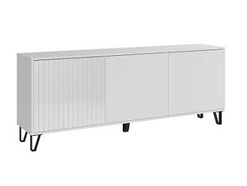 Тумба ТВ МС Ливерпуль белый/белый глянец