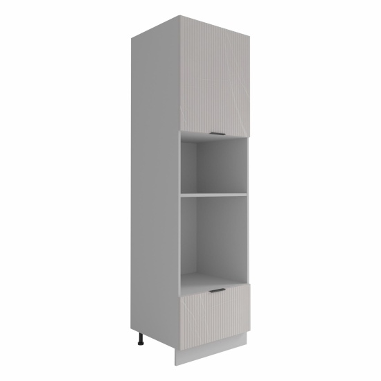 Пенал с нишей под духовку и СВЧ Монца Кварц бежевый ПНС 600