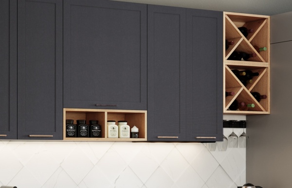 Модульная кухня Квадро Железо / Лунный свет