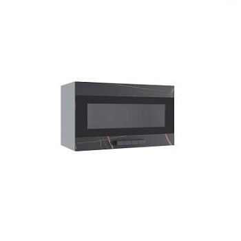 Верхний шкаф Ройс Кварц черный ПГСФ 600