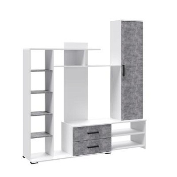 Гостиная Сидней-1 Центральная секция белый/ателье светлое