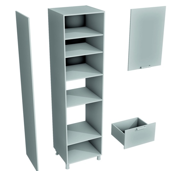 Пенал высокий с нишей под духовку и СВЧ Лотос Кашемир ВПДМ 600