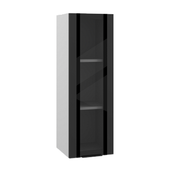 Верхний шкаф вклеенное стекло высокий ВПВС 300 Черный