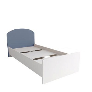 Кровать 900 Лавис КРД 900.1 (Белый/Лазурь софт)