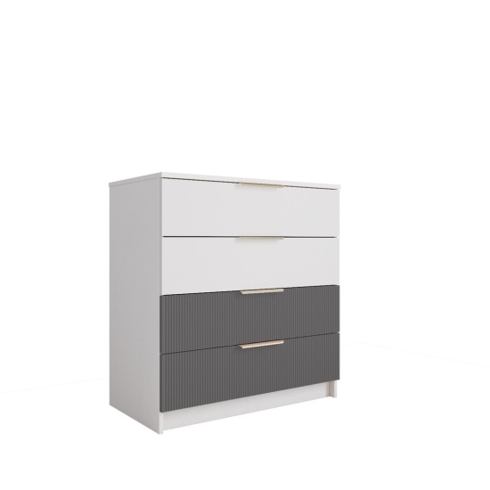 Комод 800 Лавис КМД 800.1 (Белый/Графит софт)