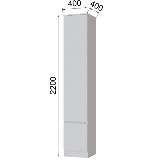 Прихожая Мэнкс Пенал МПП-30 белый