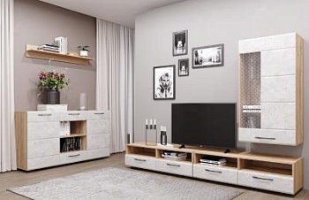 Гостиная Асти Камень светлый / Дуб бунратти