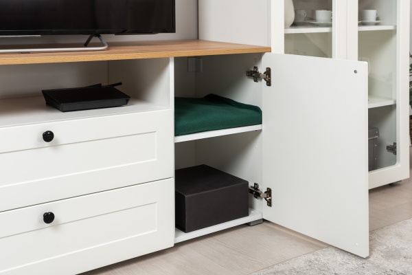 Модульная гостиная Остин белый/дуб золотой