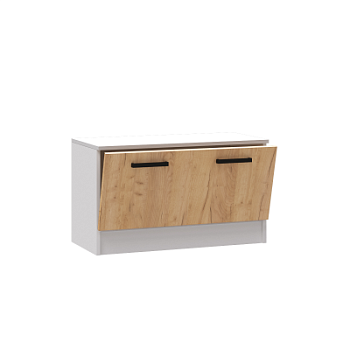 Прихожая Кевин тумба 800 белый/дуб крафт золотой