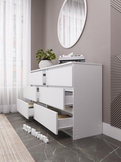 МС Мори Комод МК 1380.6 (МП/3) Белый