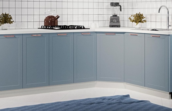 Модульная кухня Квадро Железо / Лунный свет