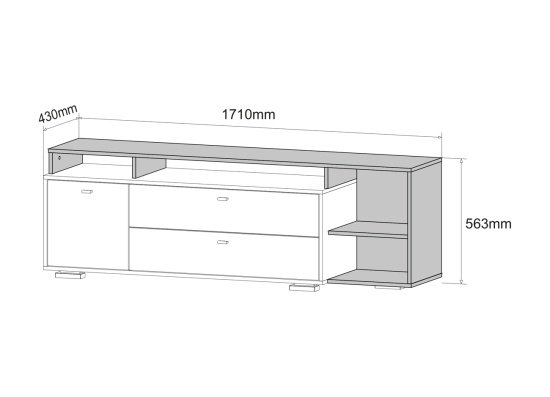 МС Ланс Комод К202 (МП) Белый