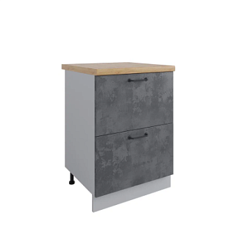 Стол Лофт Бетон тёмный КС2Я 600