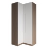 МС Роза Шкаф угловой 1100 Орех Франклин/Тренто Белый софт