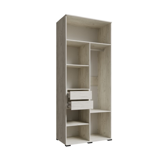 Лилль Шкаф 2-х створчатый ЛСШ-23 дуб крафт белый