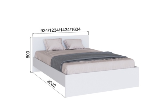 Спальня Мэнкс Кровать МСКР-1 1,4 белый