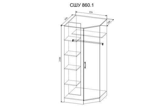 МС Софи Шкаф угловой Сонома/Белый СШУ 860.1 NEW