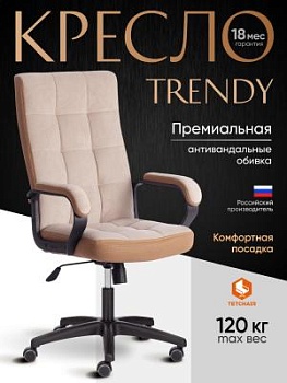 Кресло TRENDY (22) бежевый/бронза