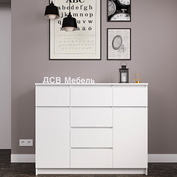 МС Мори Комод МК 1200.4 (МП/3) Белый