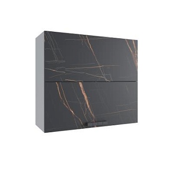 Верхний шкаф Ройс Кварц черный ПГПМ 800