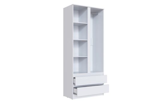 Спальня Мэнкс Шкаф 2-х створчатый  МСШ-23 белый