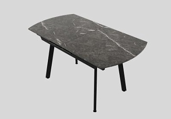 Стол керамический раздвижной Барон 1500х800х400 Чёрный