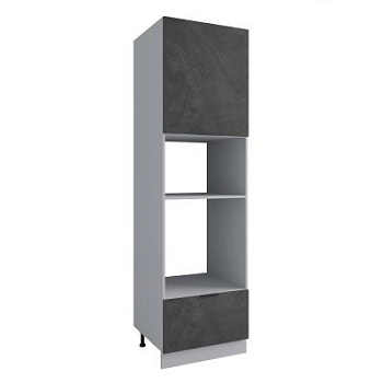 Пенал с нишей под духовку и СВЧ Фенис Палм Грей ПНС 600