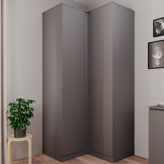 МС Мори Шкаф угловой МШУ 940 Графит