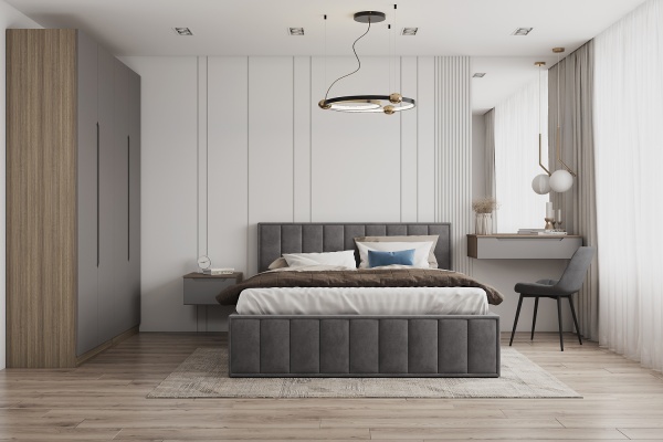 Кровать Лана (М) 1,6 Графит Софт