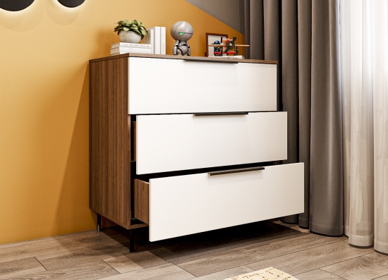 МС Роза Комод 900 Орех Франклин/Ройс Графит скин