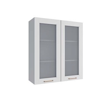 Верхний шкаф Квадро Белая кожа ВПС 800