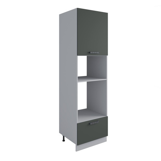 Пенал с нишей под духовку и СВЧ Ройс Зелёный Скин ПНС 600