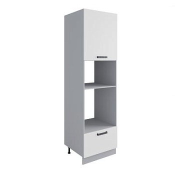 Пенал с нишей под духовку и СВЧ Фортуна Белый ПНС 600